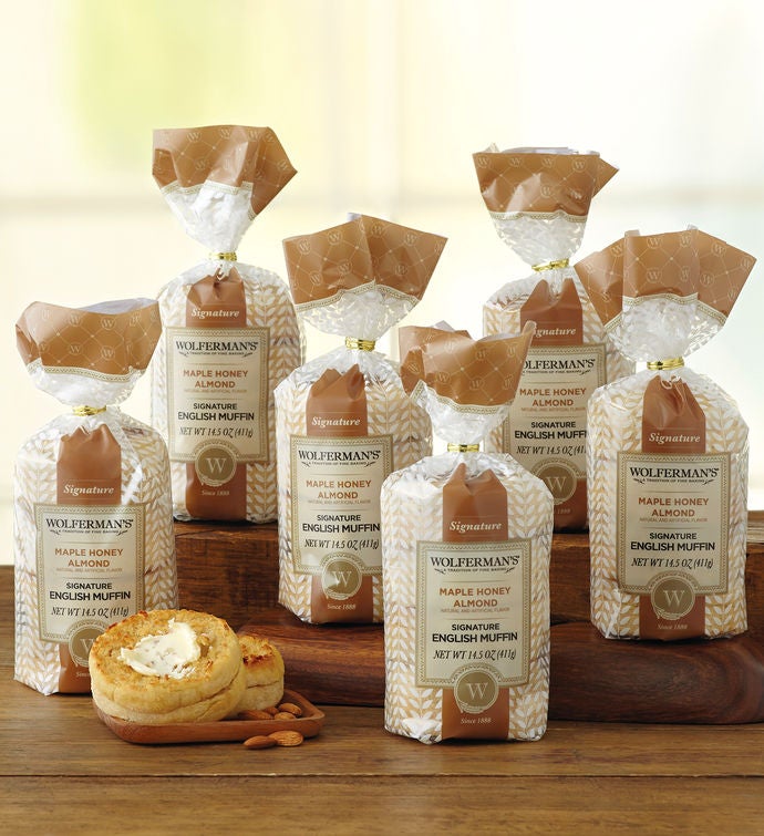 Maple Almond-Flavored Super-Thick English Muffins - 6 Packages